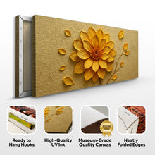 Load image into Gallery viewer, Golden Dandelion Minimalist Abstract Wall Art IV