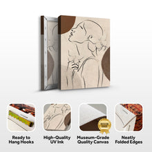 Load image into Gallery viewer, Minimalist Woman Line Art Canvas Wall Art