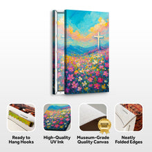 Load image into Gallery viewer, Cross Floral Field Faith Wall Art III