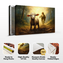 Load image into Gallery viewer, Jesus Running After A Lost Lamb Faith Wall Art