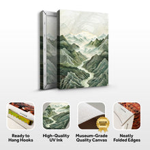 Load image into Gallery viewer, Abstract Mountain and River Landscape Wall Art