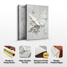 Load image into Gallery viewer, White Butterfly Wall Art