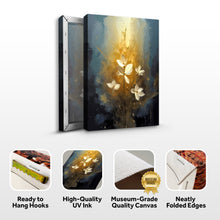 Load image into Gallery viewer, Golden Glow Elegant Flower Wall Art