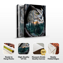 Load image into Gallery viewer, Owl Double Exposure Wall Art