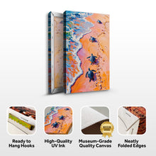 Load image into Gallery viewer, Turtles' Journey To The Sea Wall Art