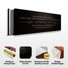 Load image into Gallery viewer, But Home Was a Dream Lyrics Wall Sign
