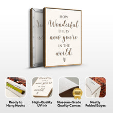 Load image into Gallery viewer, How Wonderful Life Is Nursery Sign II