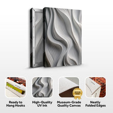 Load image into Gallery viewer, Modern Monochrome Waves Abstract Wall Art