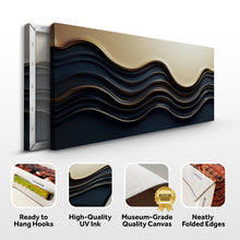 Load image into Gallery viewer, Black and Gold Minimalist Abstract Wall Art III