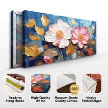 Load image into Gallery viewer, Golden Petals Impasto Wall Art