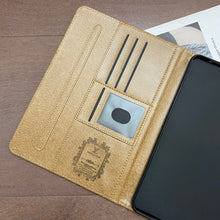 Load image into Gallery viewer, Elegant Monogram Canvas Flip Cover Apple iPad Protective Leather Case