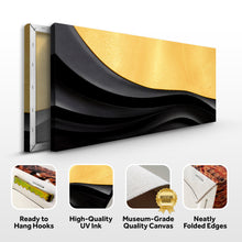Load image into Gallery viewer, Black And Gold Minimalist Abstract VIII