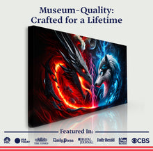 Load image into Gallery viewer, 3D Dragon and Wolf Wall Art VI