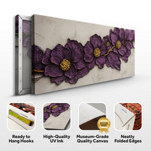 Load image into Gallery viewer, Purple Flower Plaster Wall Art