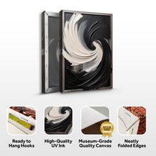 Load image into Gallery viewer, Black and White Vortex Abstract Wall Art