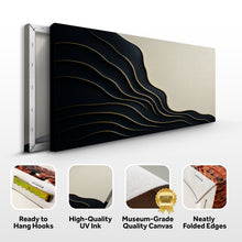 Load image into Gallery viewer, Black and Gold Minimalist Abstract Wall Art