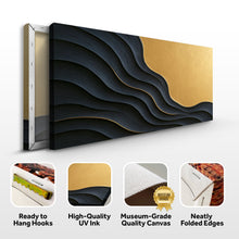Load image into Gallery viewer, Black And Gold Minimalist Abstract XII