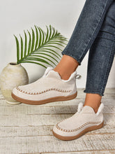 Load image into Gallery viewer, Faux Fur Round Toe Flat Sneakers