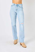 Load image into Gallery viewer, Judy Blue Full Size High Waist Distressed Straight Jeans