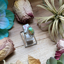 Load image into Gallery viewer, 124 - Sterling Silver Royston Turquoise Medicine Man Eye Stamped Stacking Ring by Jason Ogg
