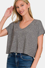 Load image into Gallery viewer, Zenana V-Neck Short Sleeve Cropped T-Shirt