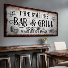 Load image into Gallery viewer, Personalized Bar and Grill Sign