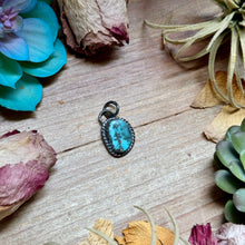 Load image into Gallery viewer, FREE Sterling Silver Necklace + MJ Sky Blue Turquoise Matrix Charm