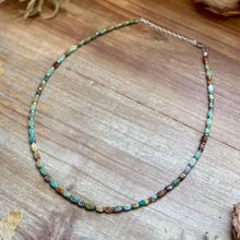 Load image into Gallery viewer, Tube Turquoise &amp; Hematite Necklace – 18"