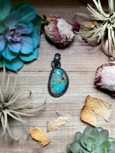 Load image into Gallery viewer, MJ Freeform Turquoise Pendant – Sterling Silver