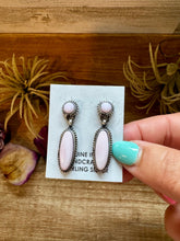 Load image into Gallery viewer, Pink Conch Dangle Earrings – Sterling Silver – Native Made by Marcella James