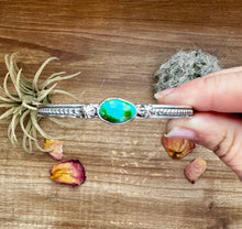 Load image into Gallery viewer, Cuff Bracelet - Sonoran Turquoise &amp; Sterling Silver option II