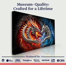 Load image into Gallery viewer, 3D Dragon and Wolf Wall Art II