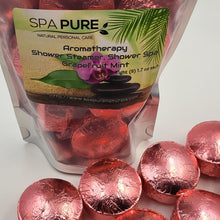 Load image into Gallery viewer, 8 Aromatherapy Shower Bombs USA Made, 100% Natural/Organic Essential Oils-Transform your shower-Transform your mood