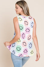 Load image into Gallery viewer, BOMBOM Smiley Face Round Neck Tank