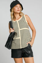 Load image into Gallery viewer, Umgee Round Neck Texture Striped Tank