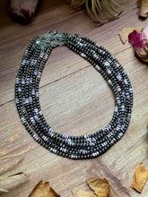 Load image into Gallery viewer, Wampum Shell &amp; Sterling Silver Necklace 4mm 16"