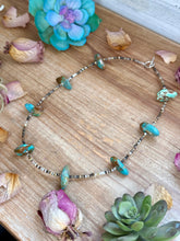Load image into Gallery viewer, 22” Chunky Turquoise &amp; Dark Brown Shell Heishi Necklace