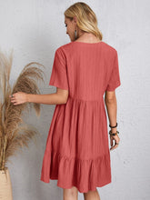 Load image into Gallery viewer, Full Size V-Neck Short Sleeve Dress