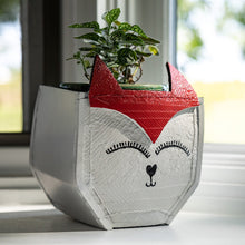Load image into Gallery viewer, Hand Painted Upcycled Fox Planter