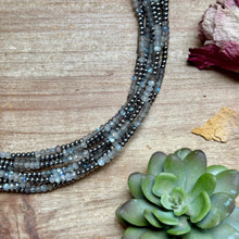 Load image into Gallery viewer, Faceted Moonstone Necklace – 19" 3mm