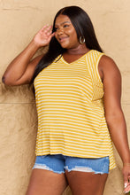 Load image into Gallery viewer, Doublju Talk To Me Full Size Striped Sleeveless V-Neck Top