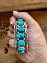 Load image into Gallery viewer, Cuff - Sterling silver Cuff Bracelet with Kingman turquoise