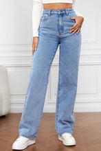 Load image into Gallery viewer, High Waist Straight Jeans