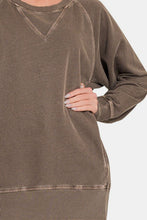 Load image into Gallery viewer, Zenana Round Neck Long Sleeve Sweatshirt