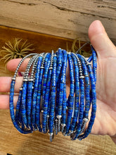 Load image into Gallery viewer, Lapis &amp; Sterling Silver Pearl Choker
