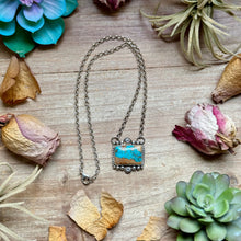 Load image into Gallery viewer, 111 - Sterling Silver Easter Blue Turquoise Bar Necklace by Jason Ogg