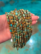 Load image into Gallery viewer, 18” Turquoise Tube Necklace – Sterling Silver &amp; Hematite