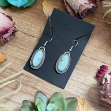 Load image into Gallery viewer, 32 - Sterling Silver Dry Creek Turquoise Dangle Earrings by Shay Pfeiffer