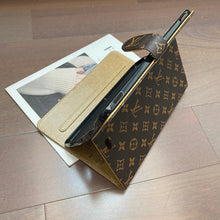 Load image into Gallery viewer, Elegant Monogram Canvas Flip Cover Apple iPad Protective Leather Case