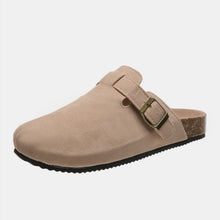Load image into Gallery viewer, Suede Closed Toe Buckle Slide